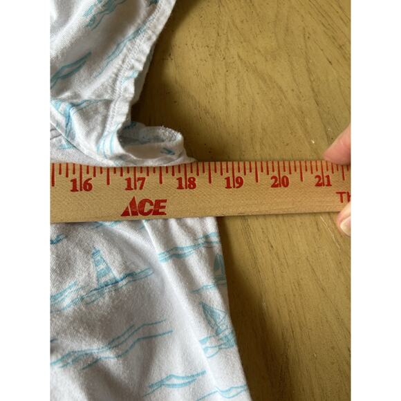 Eileen West Babydoll Nightgown XS-S Nautical Sailboat Coastal Pjs Lace Cottage - Picture 6 of 15